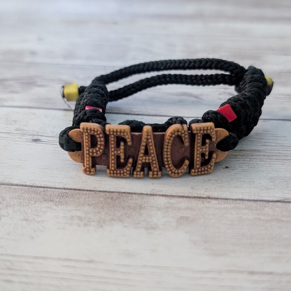 "Peace" Charm Bracelet - Adjustable